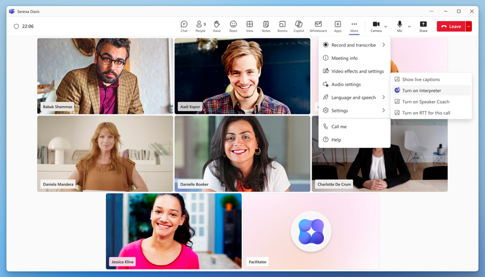 Screenshot of Microsoft Teams meeting