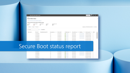 The Secure Boot status report in the Microsoft Intune admin center