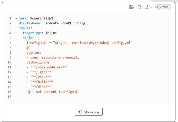 Configuração CodeQL