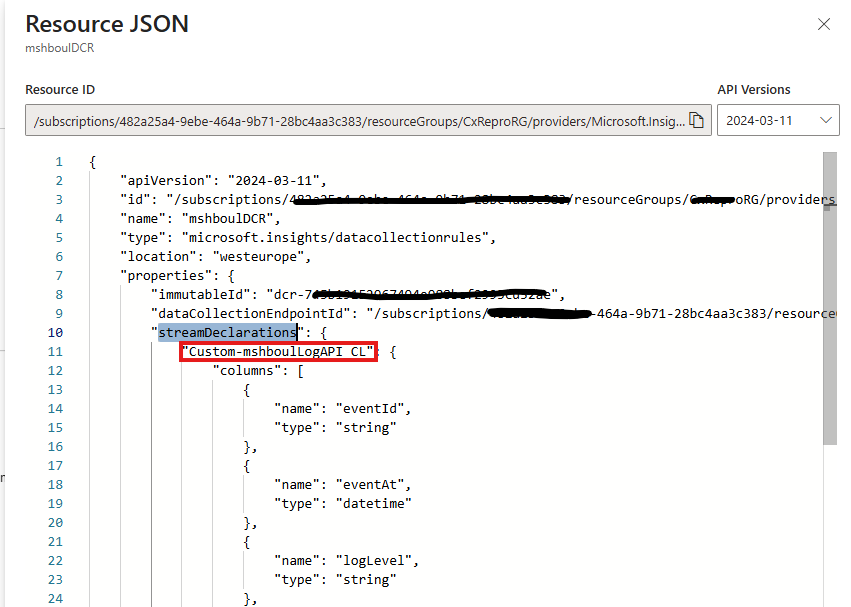 Configuração de Stream