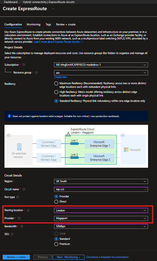 Criação do circuito no portal