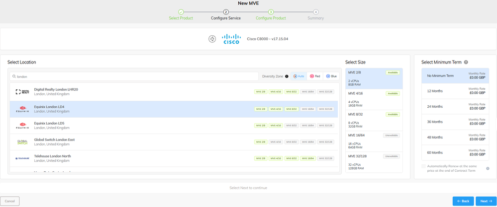 Configuração de instâncias MVE