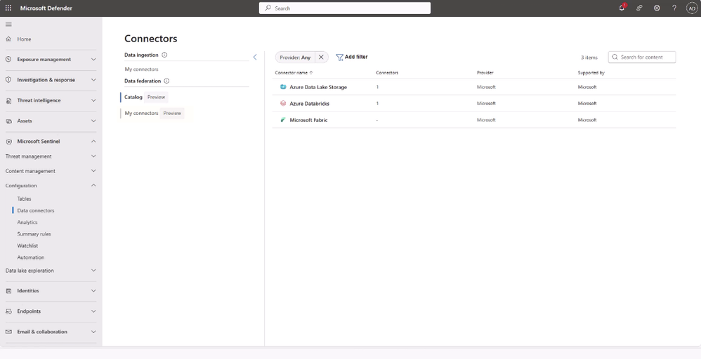Visão de arquitetura da federação de dados