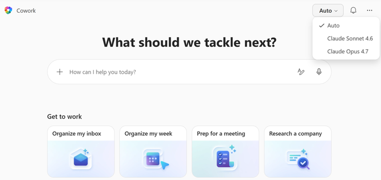Available today: Anthropic Claude Opus 4.7 in Microsoft 365 Copilot