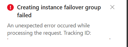 Azure SQL Managed Instance에서 TDE CMK와 관련된 장애 조치 그룹 생성 오류 해결
