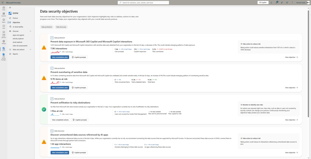 Dashboard de Visibilidade Purview