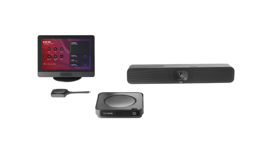 the Barco ClickShare Hub Core with Logitech Meetup 2 bundle