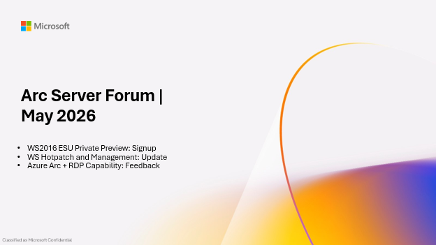 Arc Server Forum May 2026