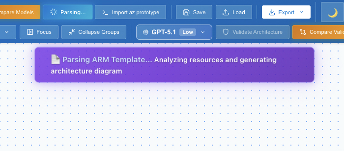 Importação de template ARM
