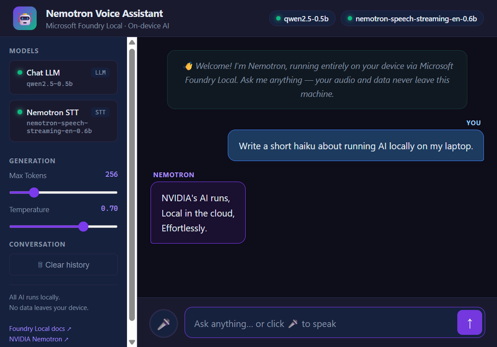 bS00NTIyMzkyLXkwQmJyRw?image-dimensions=999x697&revision=1 Building an On-Device Voice Assistant with Microsoft Foundry Local