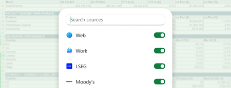 Excel용 LSEG 및 Moody's 연동형 Copilot 커넥터 소개
