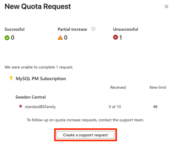 Opção de support ticket