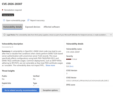 Microsoft Defender 취약점 관리에서 CVE 예외를 사용하여 특정 CVE를 제외하는 방법