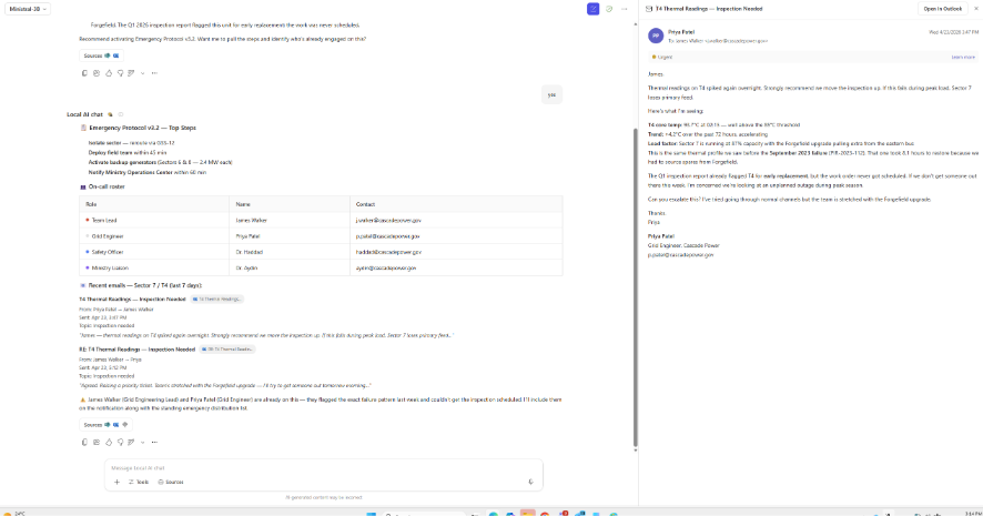 Chat UI answer