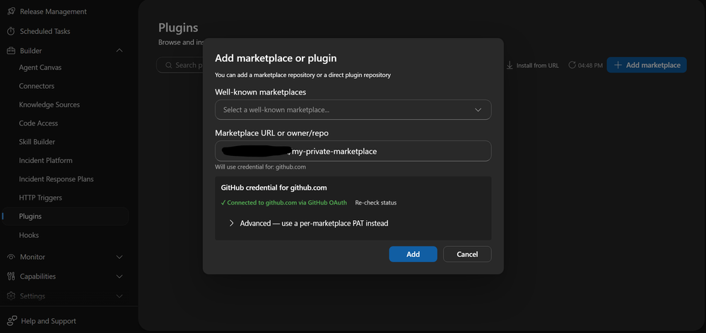 OAuth completed