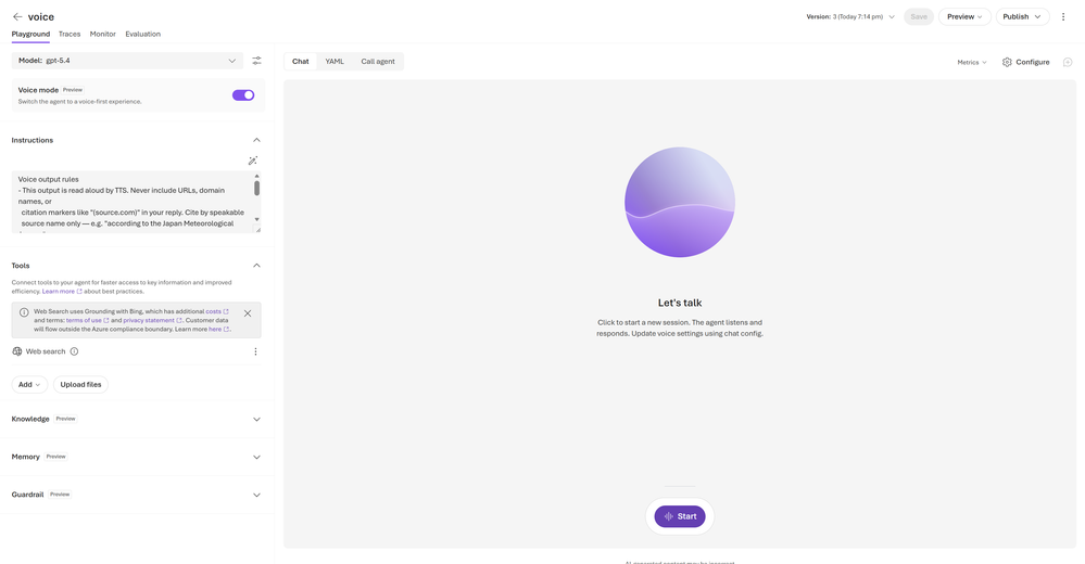 bS00NTIzOTYwLWVVdjgzcg?image-dimensions=999x520&revision=4 Building a hands-free voice concierge with Microsoft Foundry Voice Live and a Hosted Agent