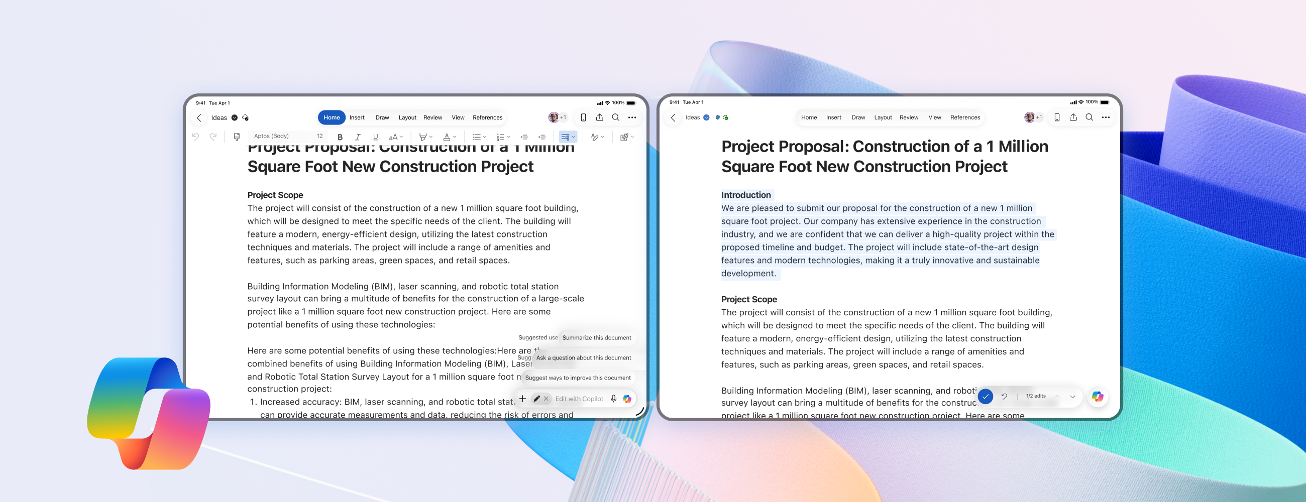 Co-create documents with Copilot in Word for iPad