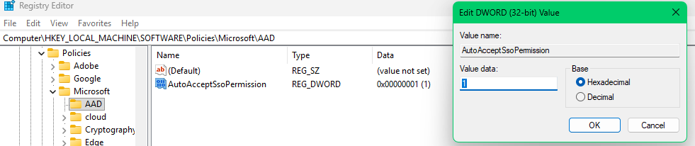 The image displays the registry editor on windows. The first line shows the path of 