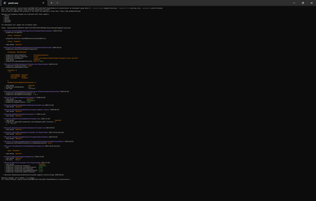 What-if for deployments output reporting property changes on a Cosmos DB account, an Event Hubs namespace, and a web app that were never part of the template
