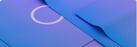 Abstract blue and purple folded-paper background.