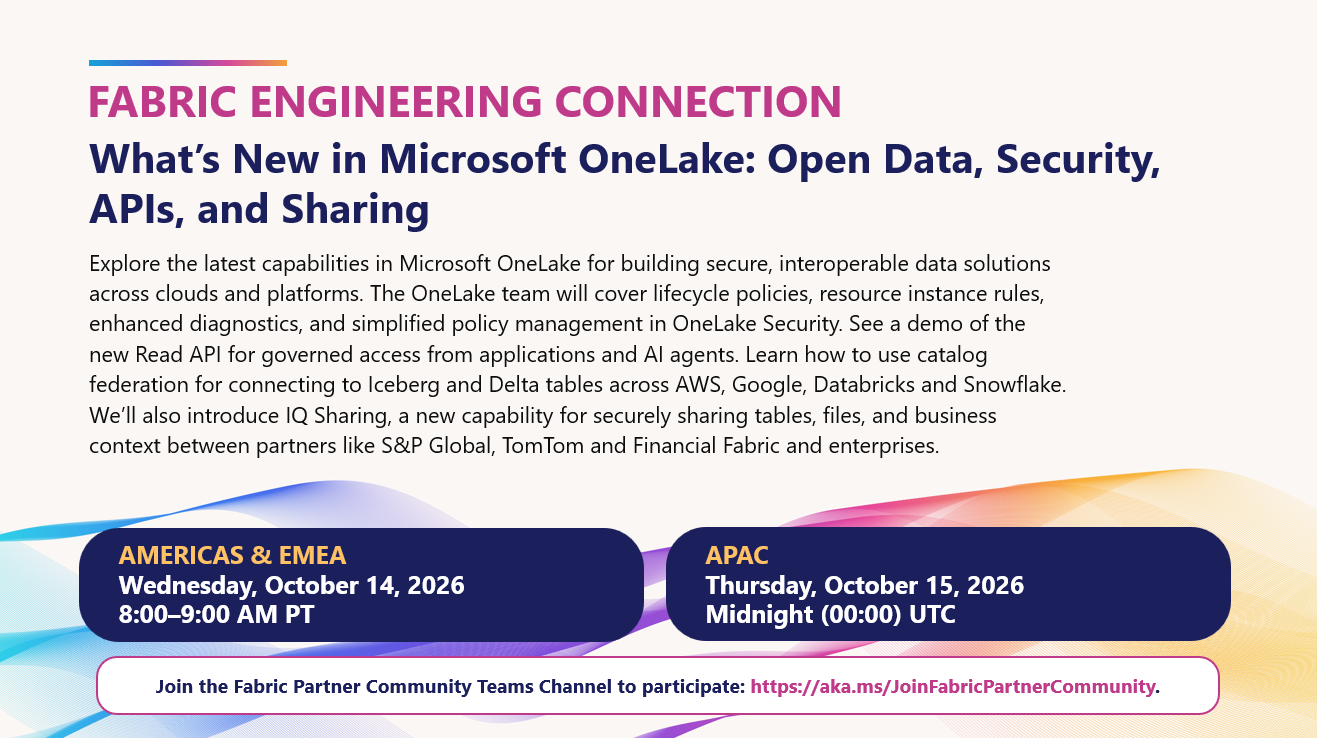 This week on Fabric Engineering Connection | Microsoft Community Hub