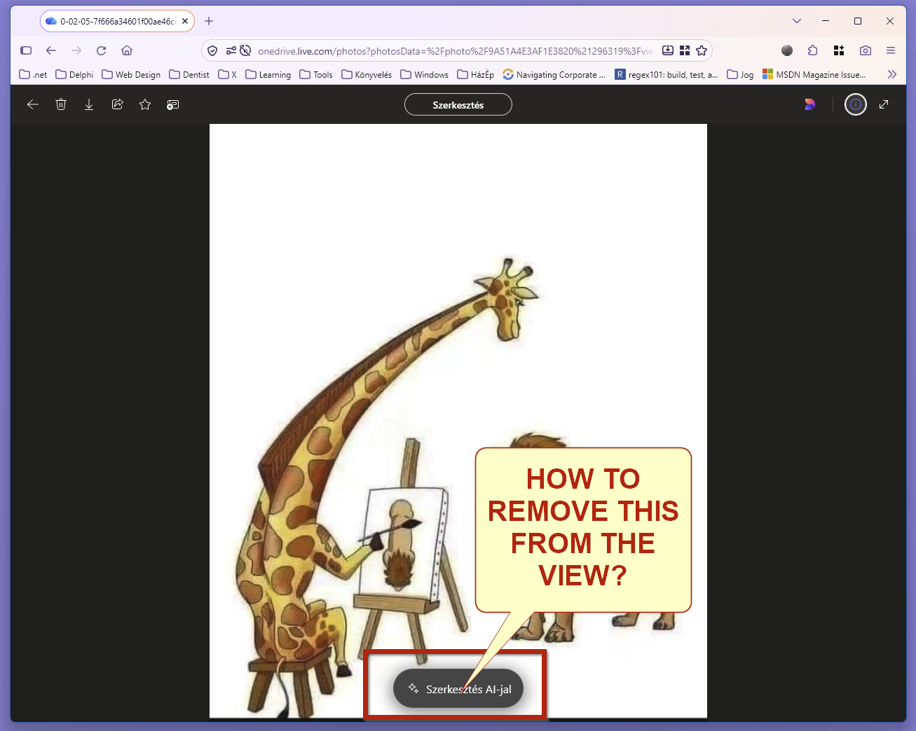 How to remove this overlay from the web view? | Microsoft Community Hub