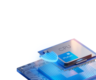 A graphic of CPU with Pluton security processor