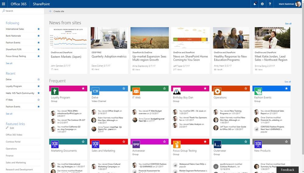 SharePoint home with team news.jpg
