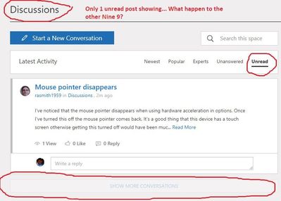 Unread Posts/Discussions | Microsoft Community Hub