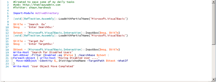 Search for Disabled Users and Move to Disabled Ou using PowerShell ...
