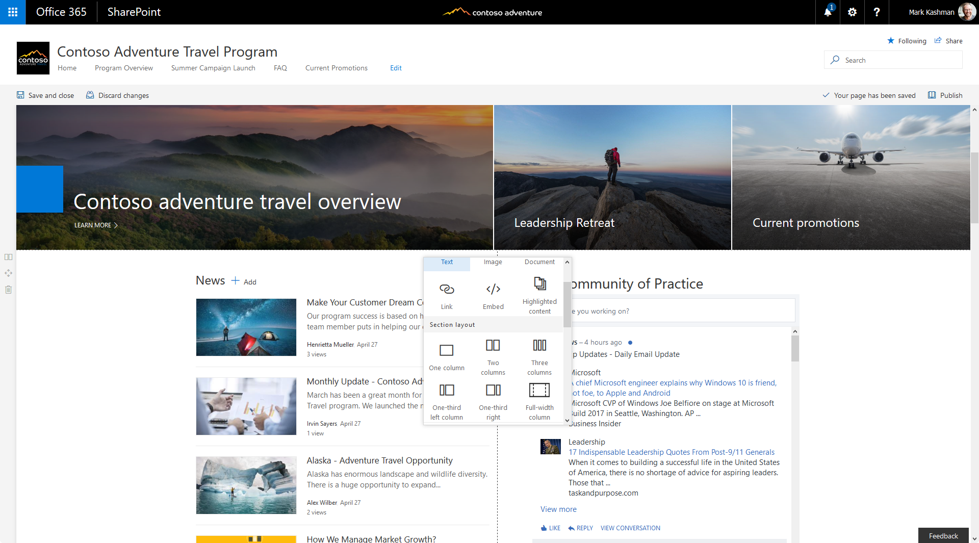 Reach your audience via SharePoint communication sites in Office 365 ...