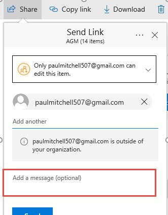 Send a Link - Email Message | Microsoft Community Hub