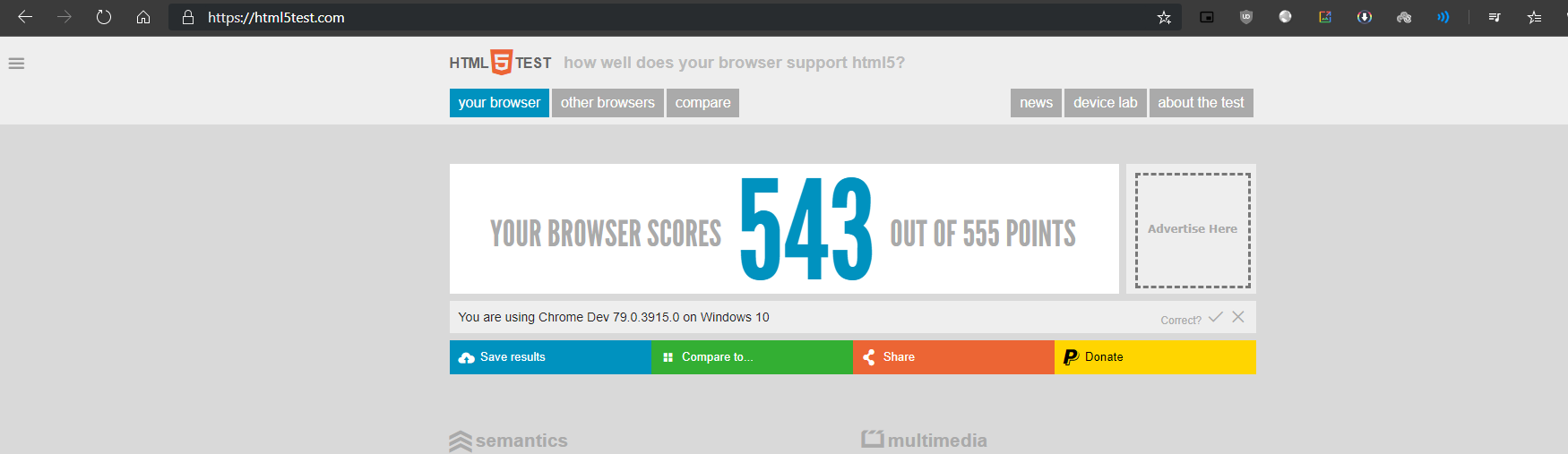 Very Impressive Edge insider Canary Results in HTML5 Test (Plus other ...