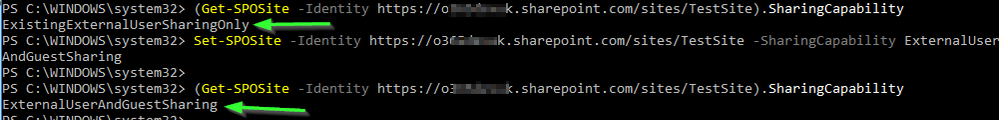 SharePoint Online Management Shell Office 365 Team Site.png
