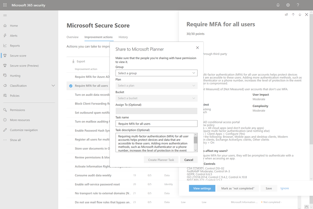 2019 - Microsoft 365 Security Center - Collaboration - Blog - Vibranium - Image 06 - Planner Clicked.png