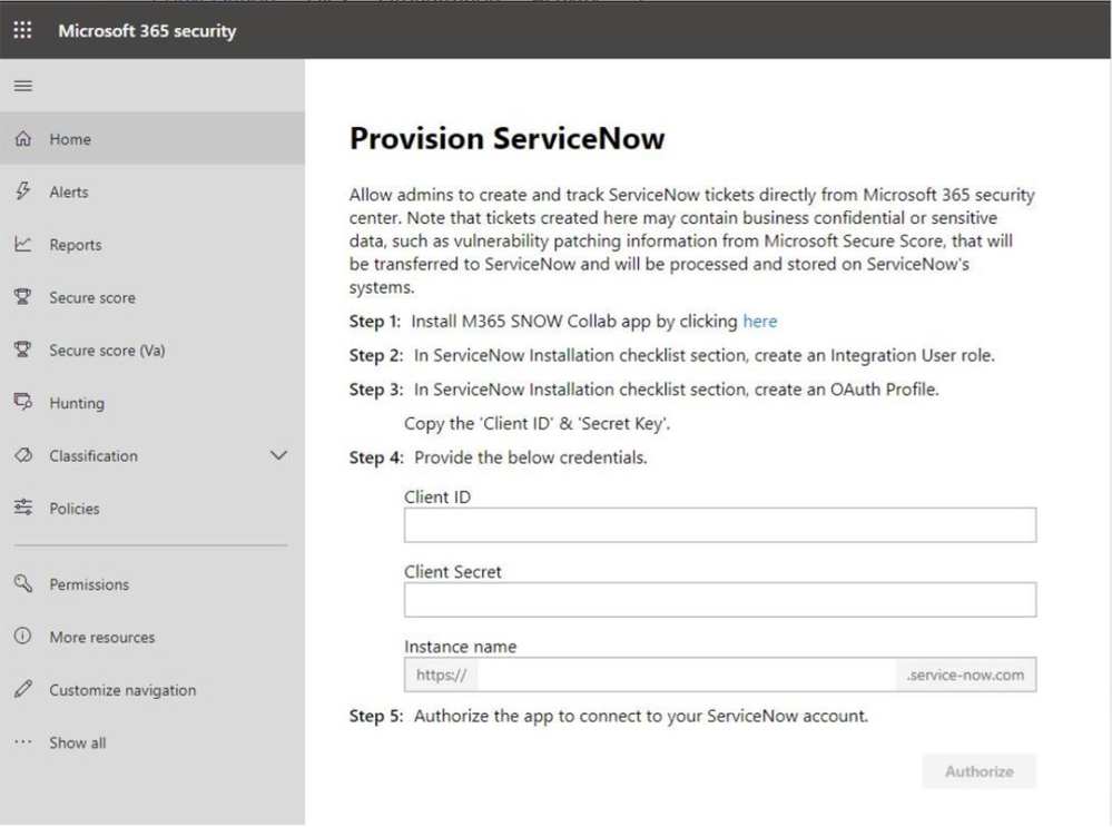 2019 - Microsoft 365 Security Center - Collaboration - Blog - Vibranium - Image 18.2 - Provision SvcNow.png