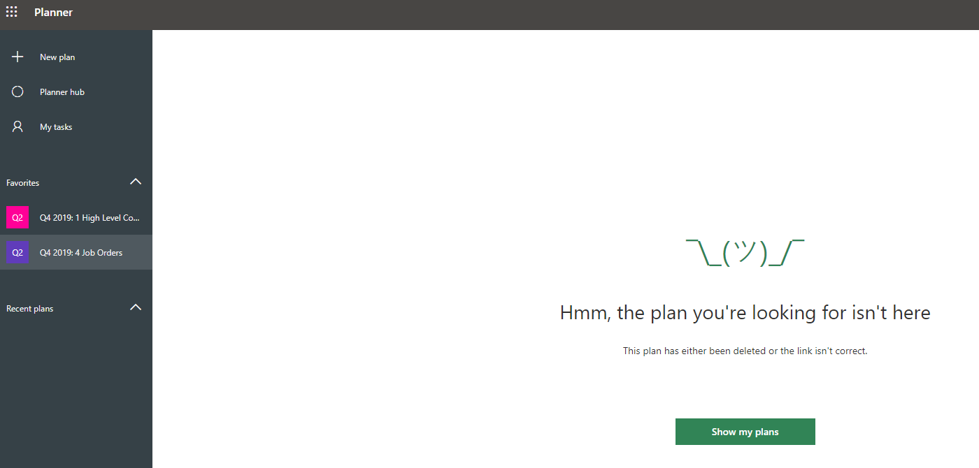 Planner not loading | Microsoft Community Hub