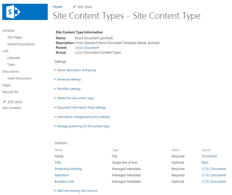 SharePoint published content type & template query | Microsoft ...