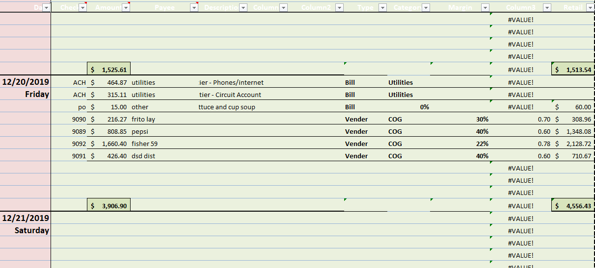 Assistance in using column data from a table to SUM numbers with ...