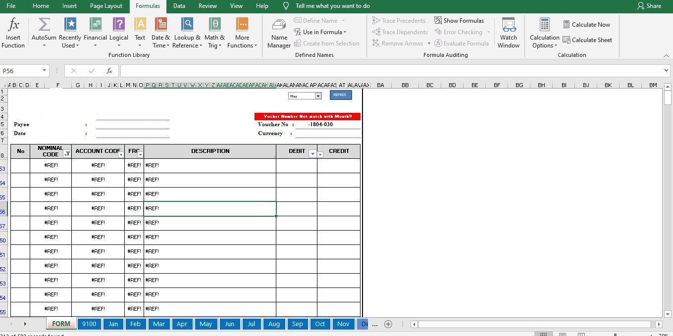 Make Transaction/Journal Voucher Form in Excel for Accounting ...