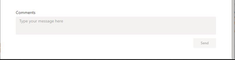 An empty comments field in Planner