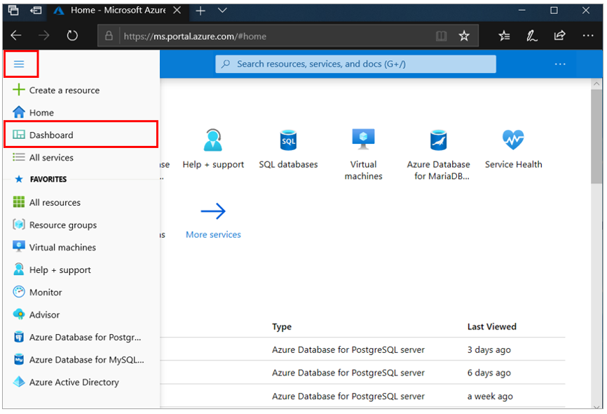 1.Azure portal menu dashboard .png