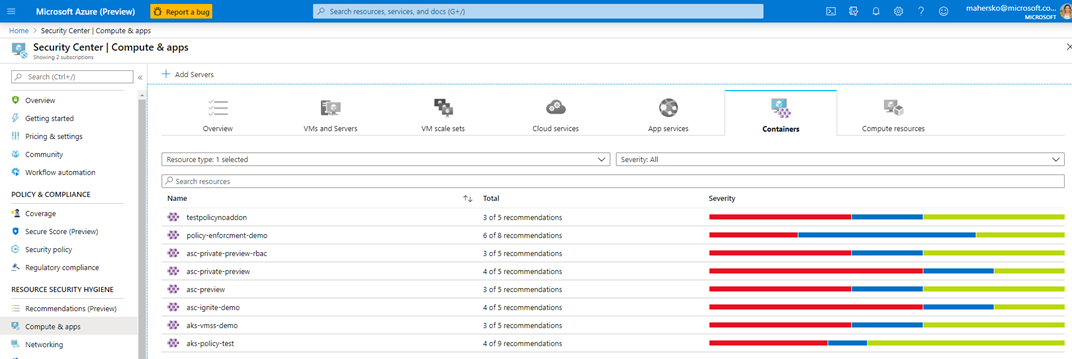 Azure Security Center - Security offering for Azure Kubernetes Service ...