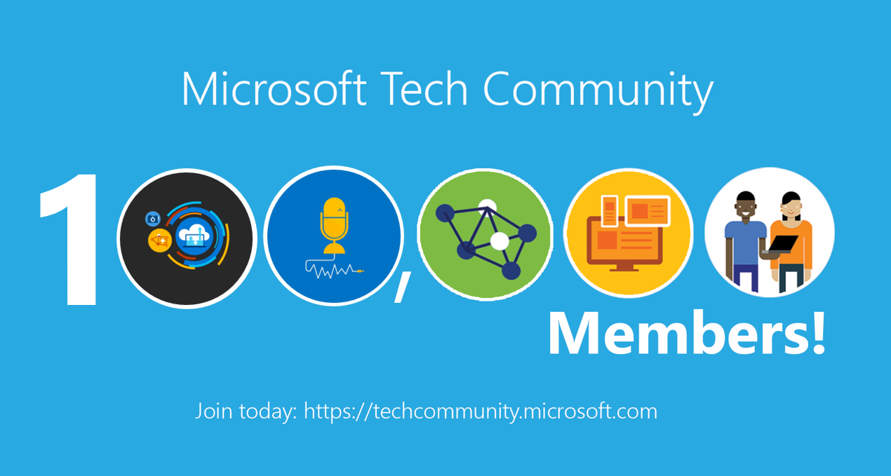 Let’s Celebrate - The Microsoft Tech Community is 100,000 Strong ...