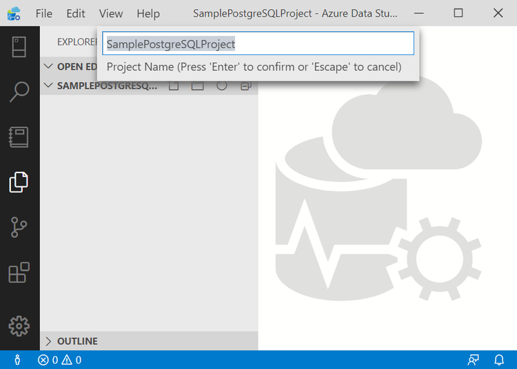 Name PostgreSQL Project - in Azure Data Studio.png