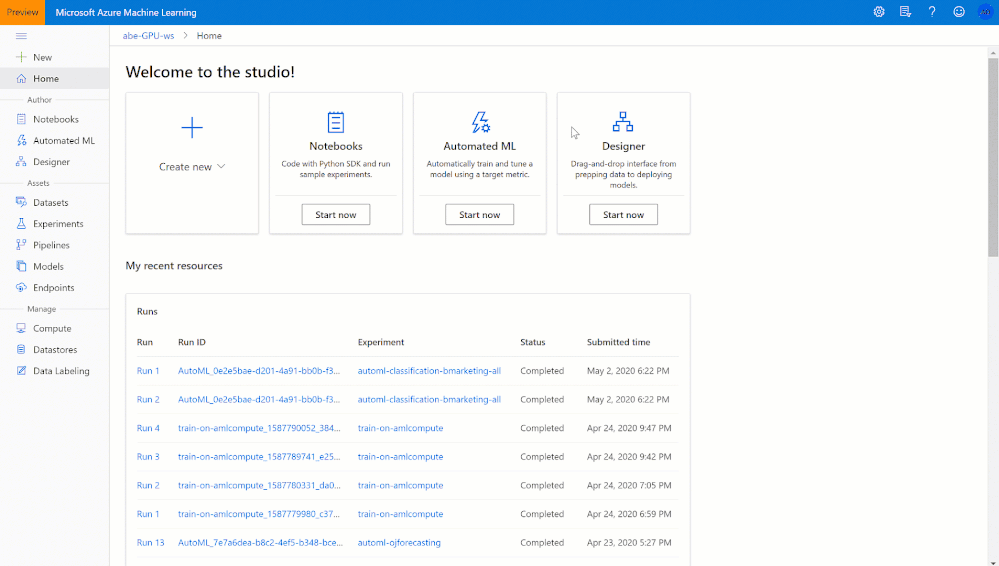 Getting Started with Studio Notebooks Public Preview.gif