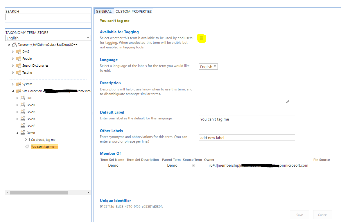 Bug in tagging interface for MMS columns in lists and libraries ...