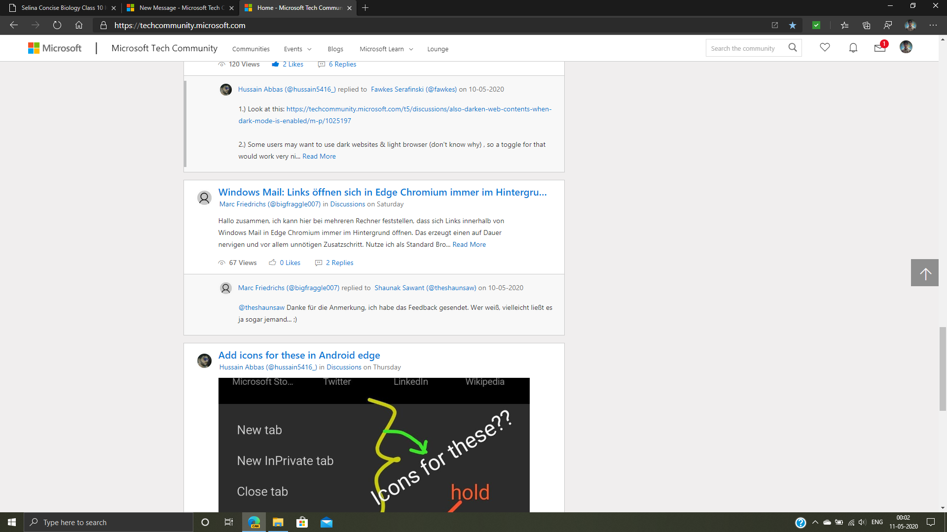 Translation on the Main Page of Microsoft Tech Community | Microsoft ...