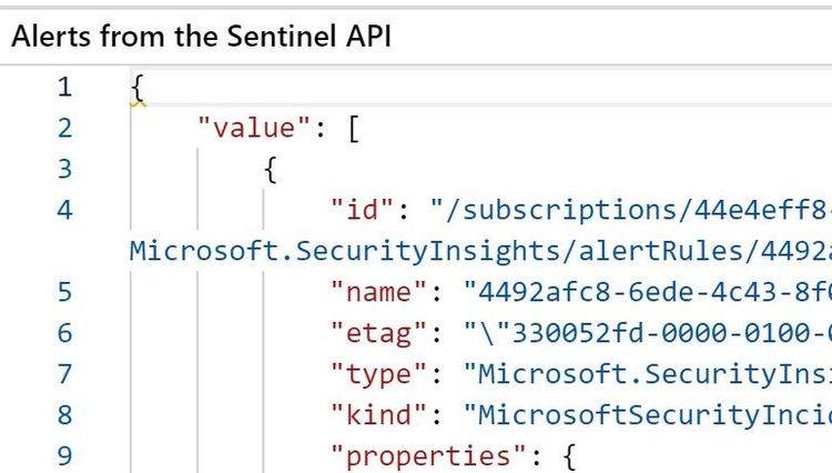 Using the Sentinel API to view data in a Workbook | Microsoft Community Hub