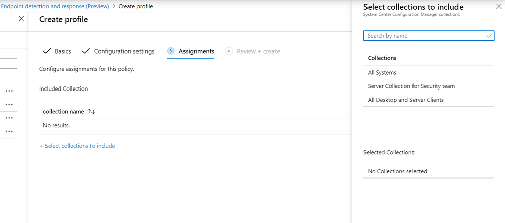 Select a collection to deploy onboarding policy.png